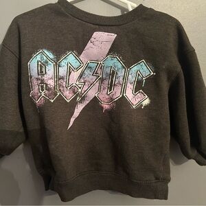 AC/DC Kids Sweatshirt - Black with Pastel Graphics